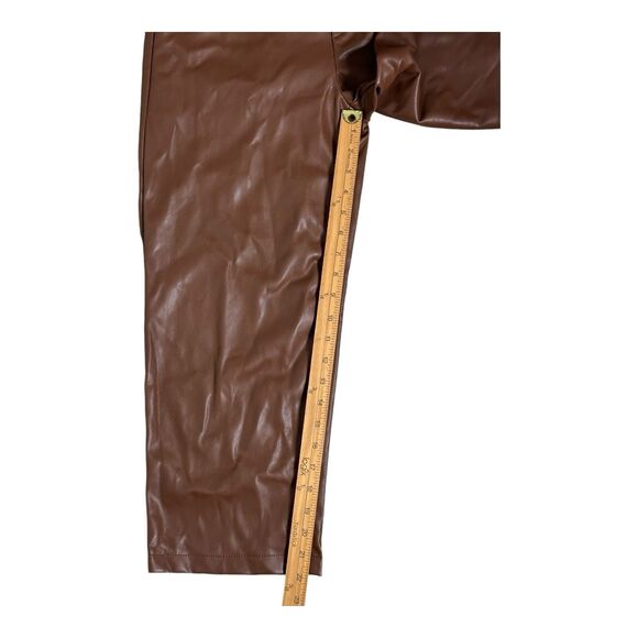 Marc New York Andrew Marc Womens Cognac Faux Leather Cropped Pants 2 - Picture 12 of 16